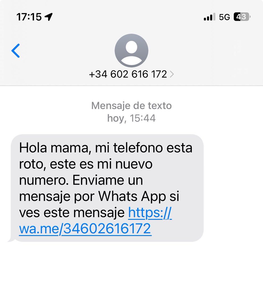 huerto33's tweet photo. @guardiacivil Buenas tardes, he recibido este SMS ⬇️ https://t.co/6qizhaD0im