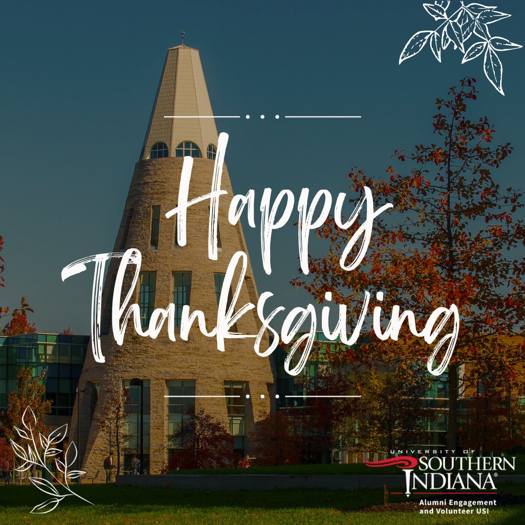 USIalumni's tweet photo. Happy Thanksgiving, USI Alumni. We're thankful for the tremendous impacts you make on the lives around you everyday. Forever grateful to be a Screaming Eagle. 🦅💙 https://t.co/nec2qI4TBJ