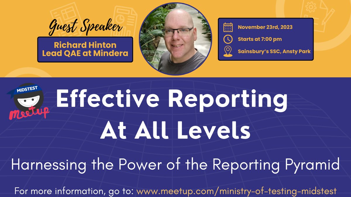 Only 2 days until our next meetup event where we look forward to having International Speaker Richard Hinton. Our fabulous sponsors Xpertise Recruitment will kindly supply pizzas and drinks for everyone attending, so please register here: meetup.com/ministry-of-te…