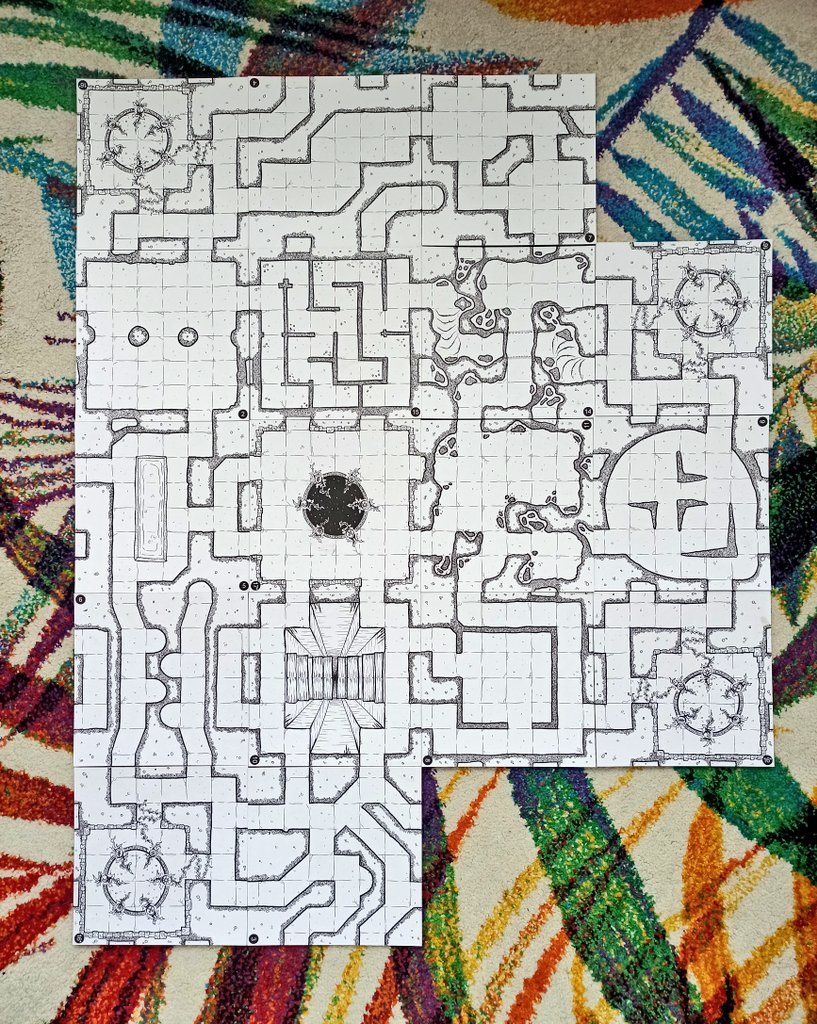 emenica's tweet photo. #InfiniteDungeon, my tile system to create dungeons on the fly for 28/32mm miniatures is now available on the patreon.
You can download a demo ready to print and play.
Looking forward to knowing what you think and seeing photos of it on the table 😉
https://t.co/krNqeW21DR https://t.co/5YeNI8Ey8m