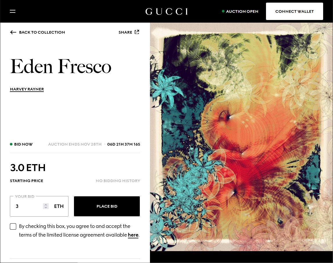 Gm friends. ☕️

We doing a little something with <a href="/gucci/">gucci</a> and @christiesinc. 1x1 generative work.

Very cool to be working with these big brands and along side some other super amazing artists: <a href="/thomasp85/">Thomas Lin Pedersen</a>, <a href="/MacTuitui/">Alexis André</a>, <a href="/mwiederrecht/">Melissa Wiederrecht</a>, <a href="/teaaalexis/">Alexis Christodoulou</a>, <a href="/amygoodchild/">Amy Goodchild</a>, <a href="/sashastiles/">Sasha Stiles | AI alter ego Technelegy ✍️🤖</a>

Link to