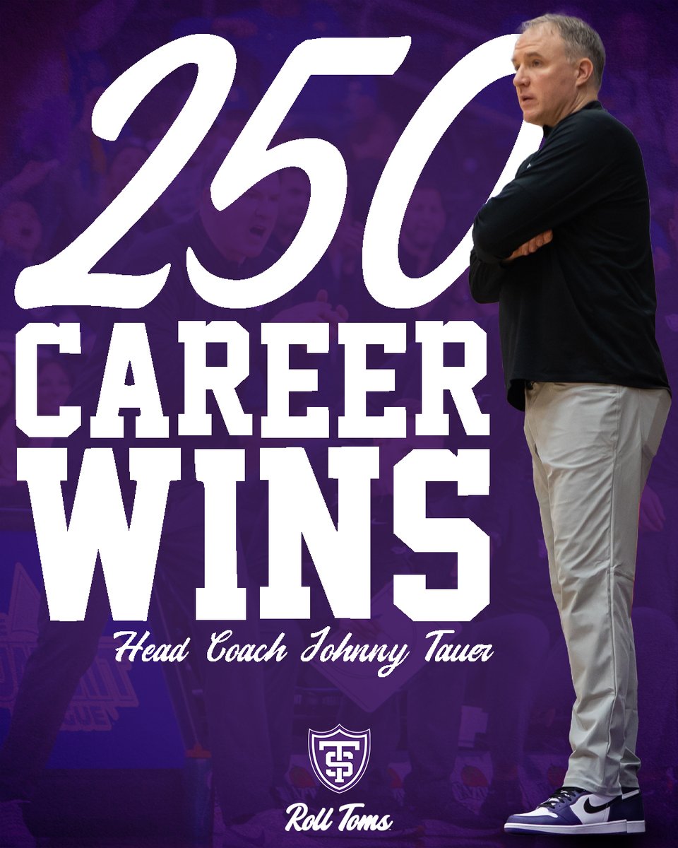 The fastest to reach 2️⃣5️⃣0️⃣ in program history

One of 5️⃣ active in all of NCAA with 250 wins and .740 winning percentage WITH ONE PROGRAM

Congrats to Johnny Tauer on this historic milestone

#RollToms