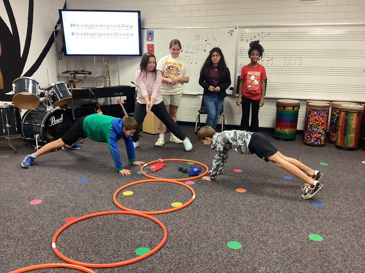 pecoachyoung's tweet photo. Great lessons to kick off Thanksgiving working with our music teacher Mr. Lane in some rhythm madness which combines muscular strength and recognition of quarter and eighth notes https://t.co/uzsydRU4s7