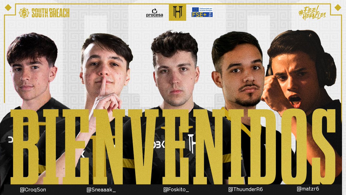 CeutaGuardians's tweet photo. 🇪🇺 ROSTER @Rainbow6Game | #R6SouthBreach 🇪🇺

Los nuevos titanes del olimpo ceutí cuyo objetivo es la gloria en Europa @R6esportsEU  🫡

⚡️ @CroqSon
⚡️ @Sneaaak_
⚡️ @Foskito_
⚡️ @ThuunderR6
⚡️ @matzr6 

#FeelHeracles🏛️ | @GobiernodeCeuta https://t.co/QZFNsf1b0C