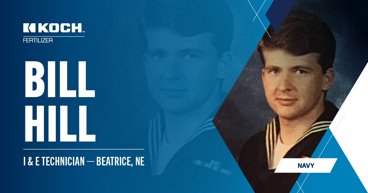 Koch Fertilizer (@kochfertilizer) on Twitter photo "The military reinforces the importance of training and the ability to stay calm and think clearly in times of high-stress situations."  – Bill Hill, an I&E technician at our Beatrice, NE, location. 
Join us as we honor our many veteran employees: bit.ly/3QmOU7i "The military reinforces the importance of training and the ability to stay calm and think clearly in times of high-stress situations."  – Bill Hill, an I&E technician at our Beatrice, NE, location. 
Join us as we honor our many veteran employees: bit.ly/3QmOU7i