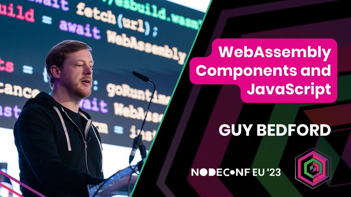 📹 Watch back #NodeConfEU | Nov 2023 @guybedford | WebAssembly Components and JavaScript 📺 >> nf.ie/47gTr2D #Nodejs #JavaScript #OpenSource #WebAssembly