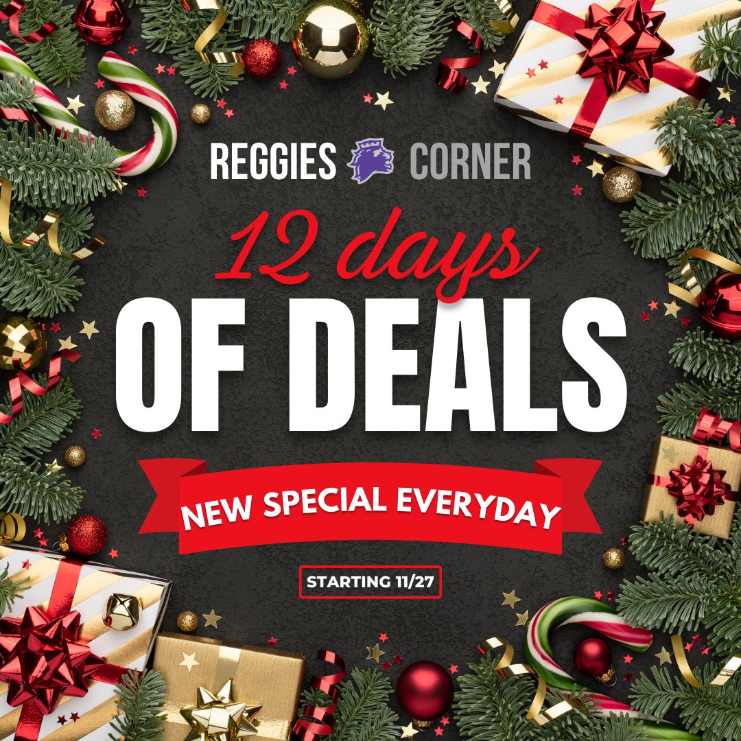 Starting Monday 11/27 make sure you check social media for Reggie’s Corner 12 days of deals! Each morning we will post a new deal only valid for that day. Hurry in while supplies last. Reggie’s Corner is open M-F 11am-7pm and Sat. 10am-2pm