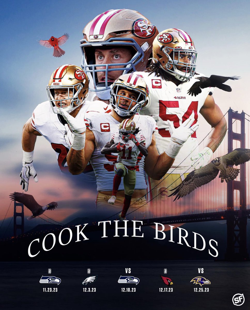 TheSFNiners's tweet image. Welcome to the bird gauntlet 🐦

#49ers x #FTTB