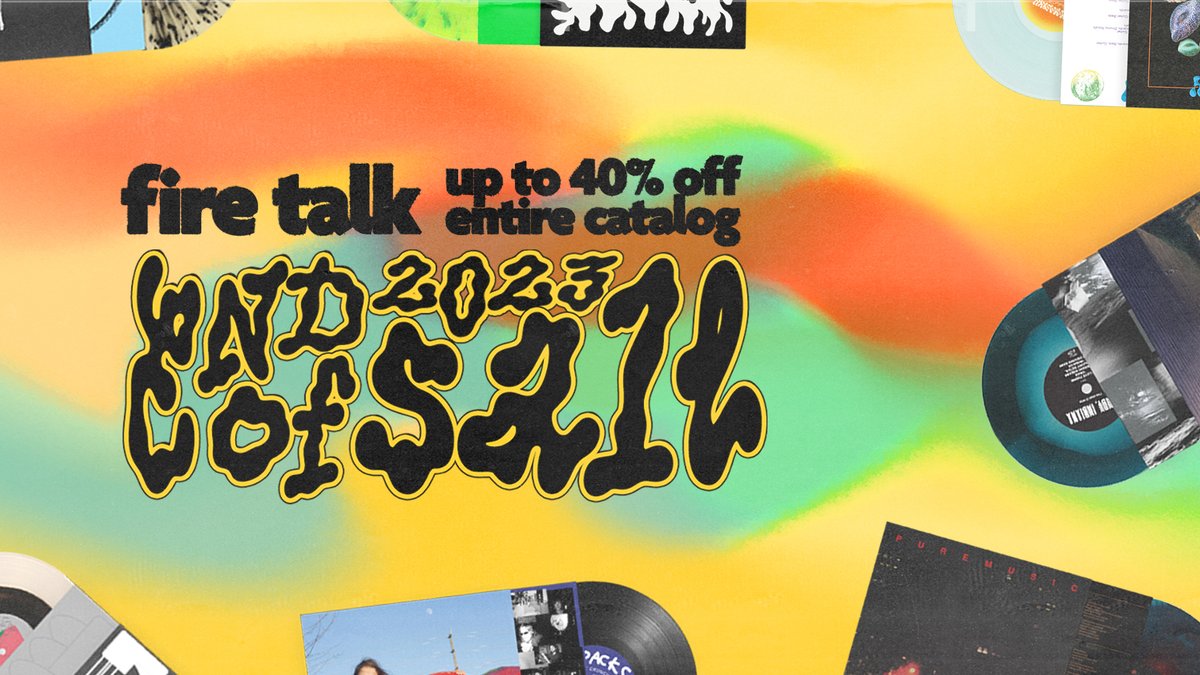 our 2023 sale has officially commenced 🥂 save up to 40% catalog-wide new releases, bundles & merch, + catalog favorites all on sale + shipping now, with savings across the pond in our newly launched UK SHOP 🛍️ firetalkrecs.com/endof2023sale 🛍️