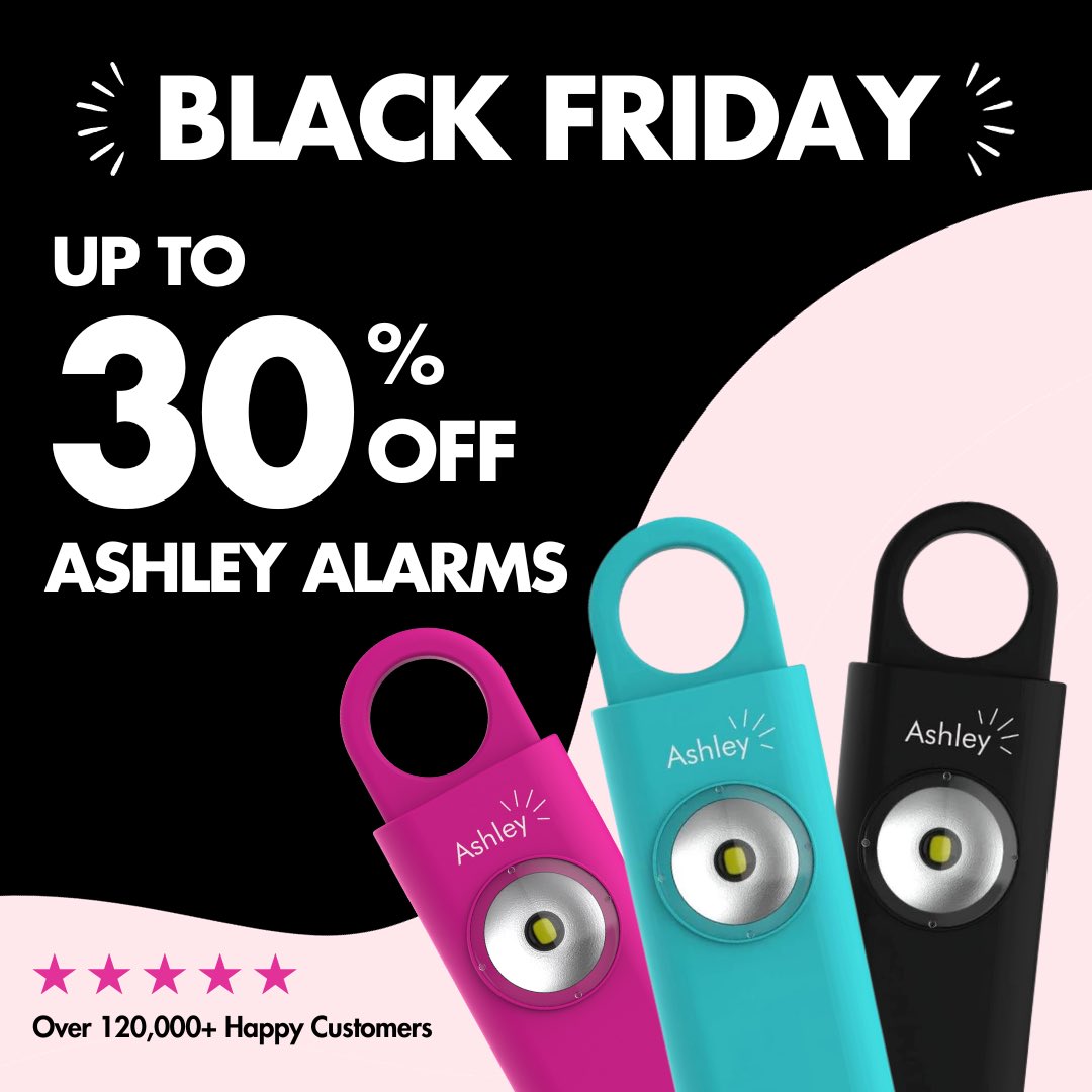 EmpoweredAshley's tweet photo. This #BlackFriday, let's make safety stylish and affordable! 🖤

💸 10% OFF single alarms

💸 20% OFF 3-pack alarms

💸 30% OFF 5-pack alarms

Plus, free express shipping on all orders over £80 🚚 https://t.co/hgnYCCEpMe