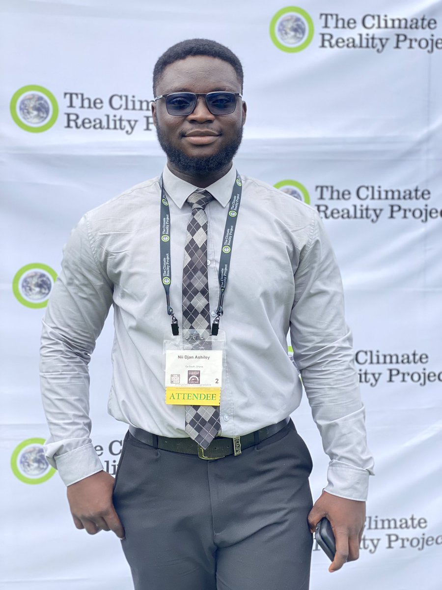 EmmanuelAshile3's tweet photo. I’m thrilled participating in the Climate Reality Leadership Community and Training with the former US Vice President Al Gore in Ghana- Accra. This is going to be a platform to intensify my climate campaign.   #CRP2023 # climatereality #ClimateAction https://t.co/YtW73XT2AT