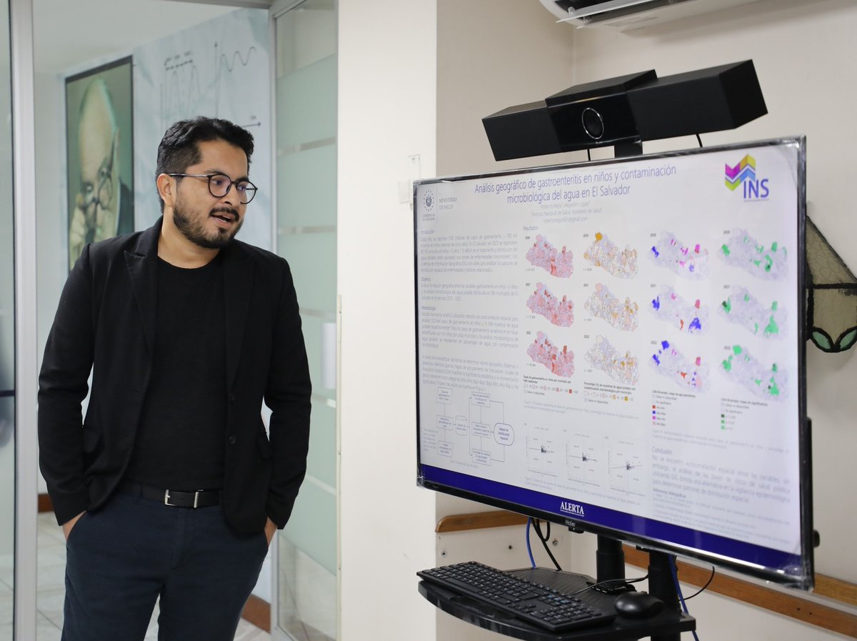 INS_ESV's tweet photo. #posteres #InvestigacionesEnSalud
▶️Análisis geográfico de gastroenteritis en niños y contaminación microbiológica del agua en El Salv.
▶️Caso de enfermedad de Chagas agudo en edad pediátrica, hosp. Tercer Nivel, S.S. 2021
▶️Informe de caso lepra lepromatosa, presentación atípica https://t.co/Vjabm2HVpb