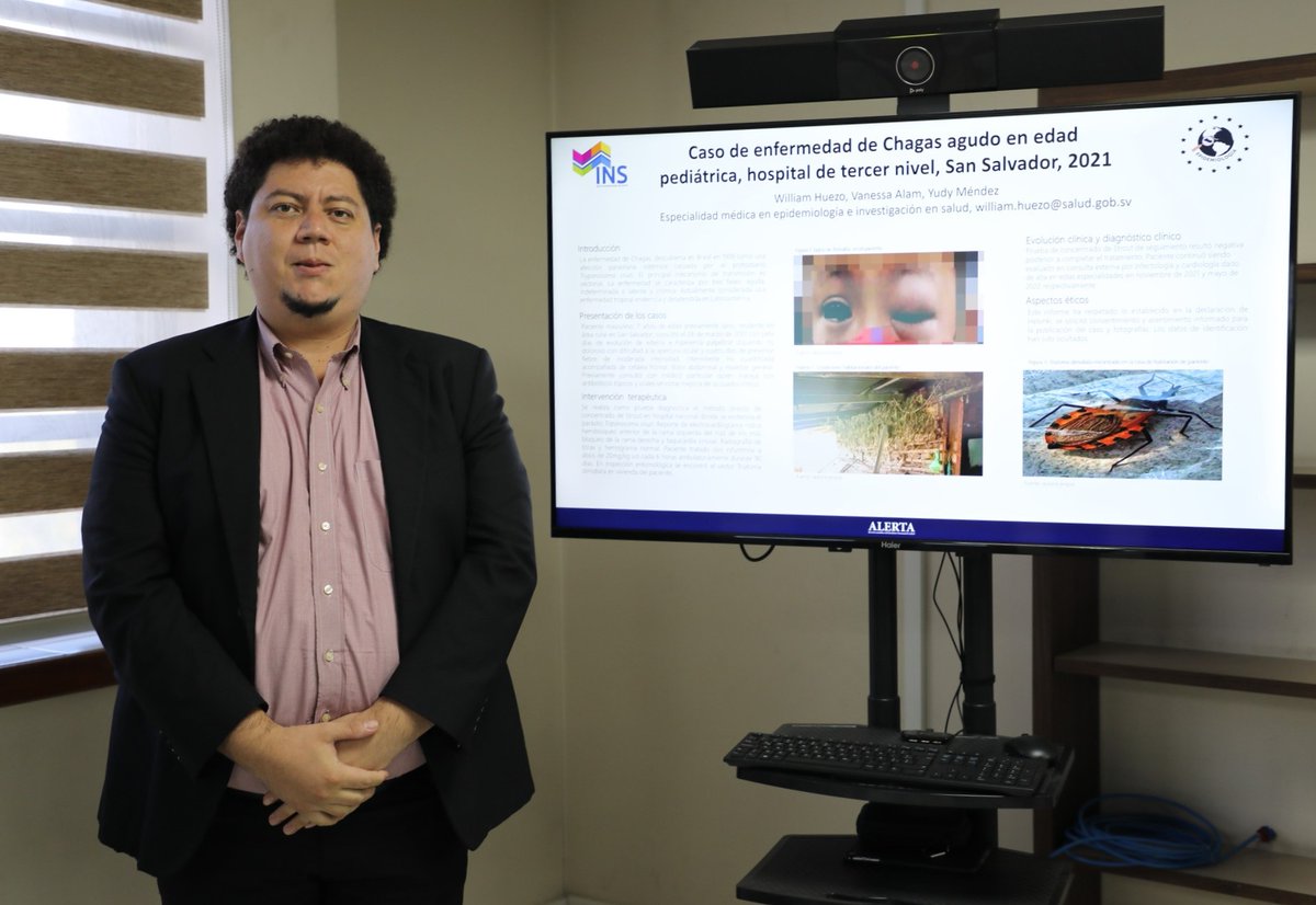 INS_ESV's tweet photo. #posteres #InvestigacionesEnSalud
▶️Análisis geográfico de gastroenteritis en niños y contaminación microbiológica del agua en El Salv.
▶️Caso de enfermedad de Chagas agudo en edad pediátrica, hosp. Tercer Nivel, S.S. 2021
▶️Informe de caso lepra lepromatosa, presentación atípica https://t.co/Vjabm2HVpb