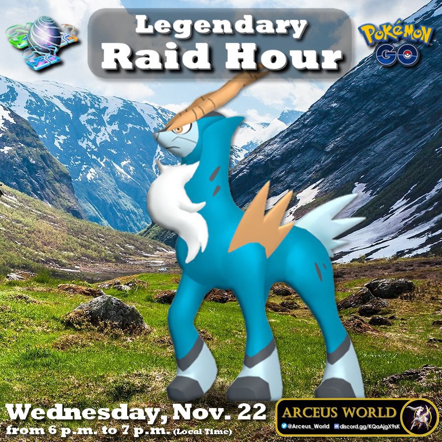 Arceus_World's tweet photo. Legendαrч Rαıd Hour ꧁❂✨ƇσвαƖιση✨❂꧂
✰ Wed, Nov 22 from 6pm to 7pm (Local Time)
❣️Like & RT💝
#PokemonGO #ExRaid #PokemonLegendsArceus #ShinyCheck #色違い #ポケモンGO #pokemon #Cobalion #コバルオン
🇺🇸 🇬🇧 https://t.co/8fpS9GdEOe