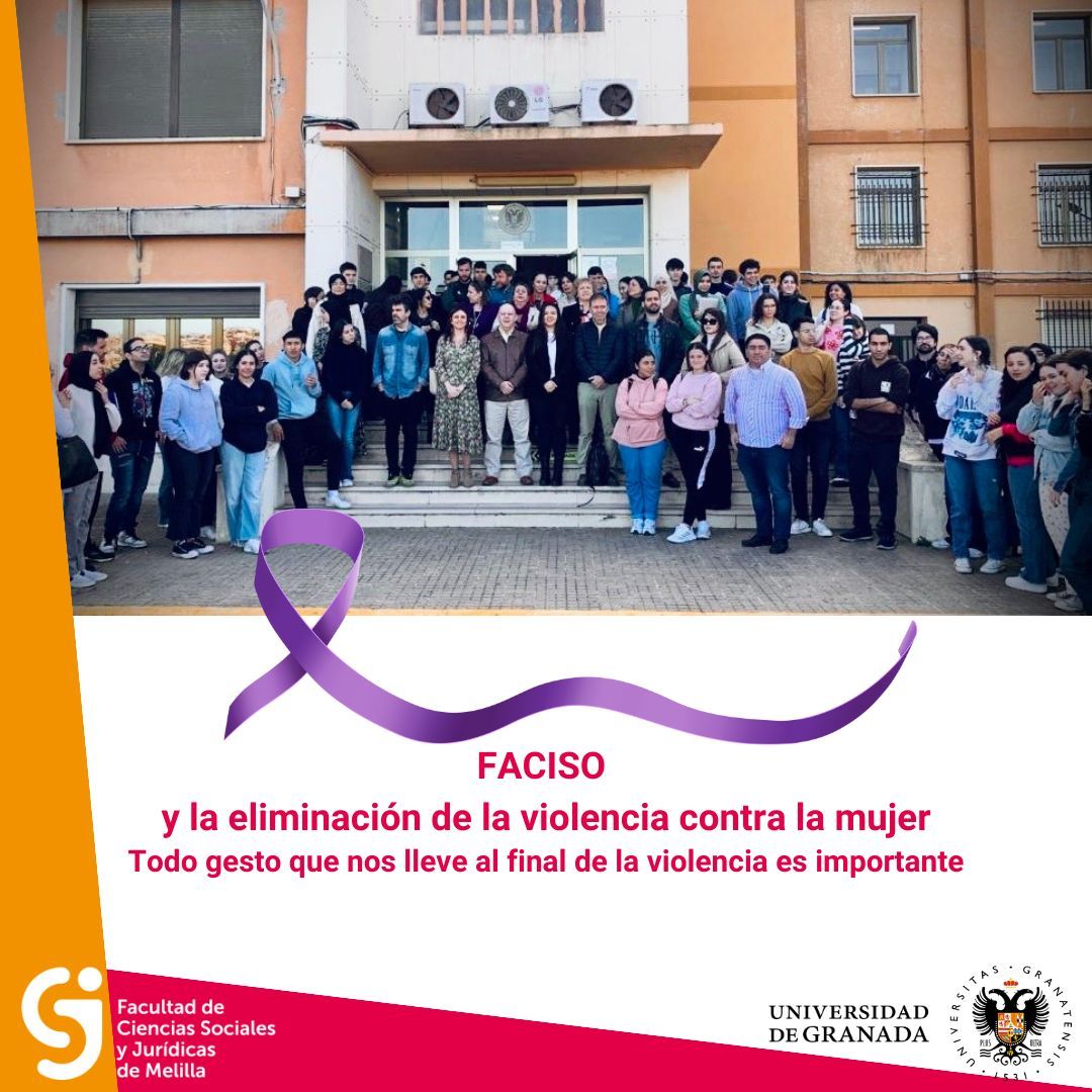 SocialesMelilla's tweet photo. FACISO presente en el minuto de silencio por la eliminación de la violencia contra la mujer. 

#Faciso #Facisoml #Melilla #UGR #CampusMelilla #estudiarenmelilla #melilla https://t.co/hsw5I1TmMJ