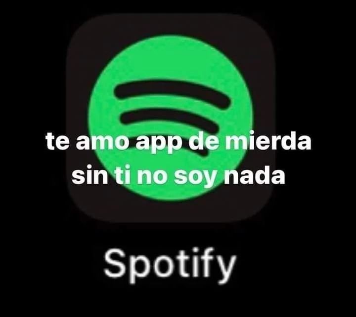 che yo realmente no sé cómo voy a vivir sin spotify