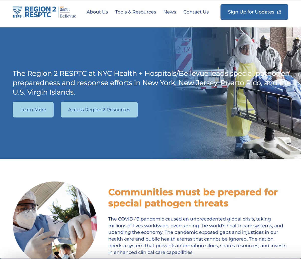 NYULangonePCCSM's tweet photo. The #criticalcare team @BellevueHosp is part of @TheNETEC Regional Emerging Special Pathogens Treatment Center (RESPTC) for Region 2 - including NY, NJ, Puerto Rico, & US Virgin Islands. Check out the new website 👇
🔗 https://t.co/iHKZEjYwow
#PCCM #Specialpathogen #pandemic https://t.co/mehOnPRfiV