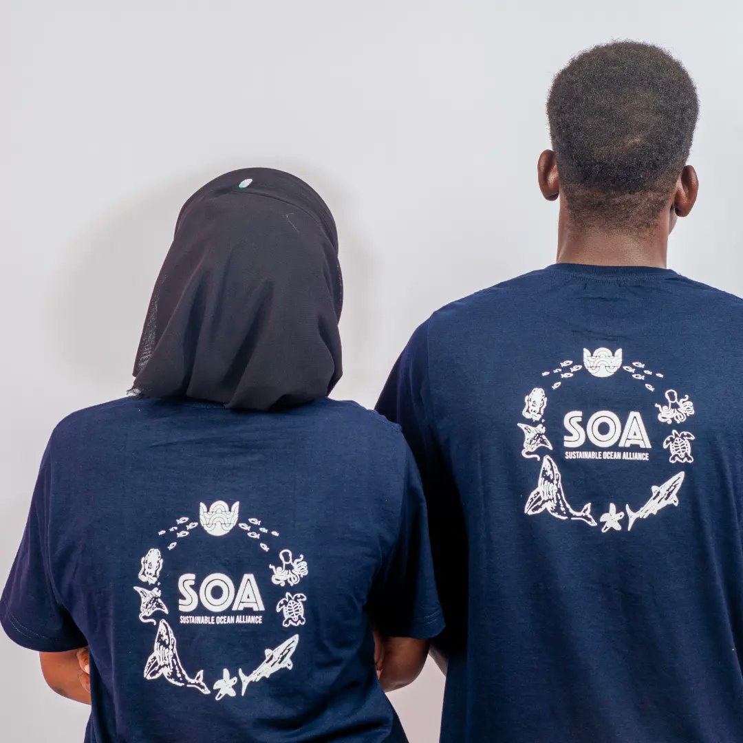 SoahubTz's tweet photo. Exciting news, dear Ocean Leaders and Ocean Lovers 🐬 SOA TANZANIA is proud to unveil our latest T-shirt collection

Each T-shirt symbolizes the rich marine life &amp; vibrant ecosystems that we are committed to conserve and protect while restoring the ocean health and sustainability https://t.co/FyWMeAcgsd