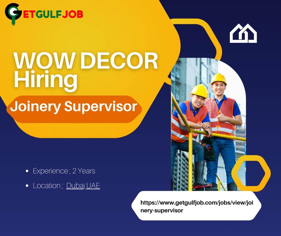 Joinery Supervisor
Experience in the role described above, with specific demonstrated experience in closets, kitchens and home interiors
getgulfjob.com/jobs/view/join…
#Getgulfjob #CorporateClients #UAEBusiness #UAEJobs #DubaiCareers #JobOpening #hiringnow #jobsindubai #supervisorjobs