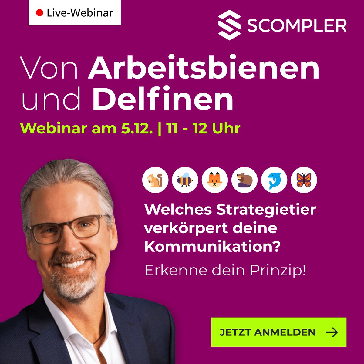 Reaktiv, taktisch, integrativ: Entdecke die Arbeitsweise deines Teams. Im Praxis-Webinar am 5. Dezember will Mirko Lange, Gründer von Scompler, herausfinden, wie Kommunikations- und Marketingabteilungen arbeiten und was sie anstreben. Jetzt anmelden! hubs.ly/Q029zFm30