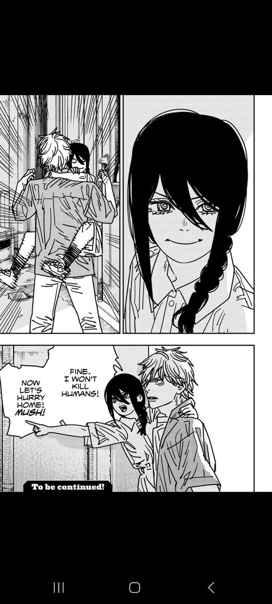 yeagerarlert's tweet photo. Poor Denji. Stuck in the middle to pick a side. Nayuta wants him to pick the devil side yet he still feels that human connection to Asa #chainsawman #Chainsawman147 https://t.co/AiQGoMTyr5