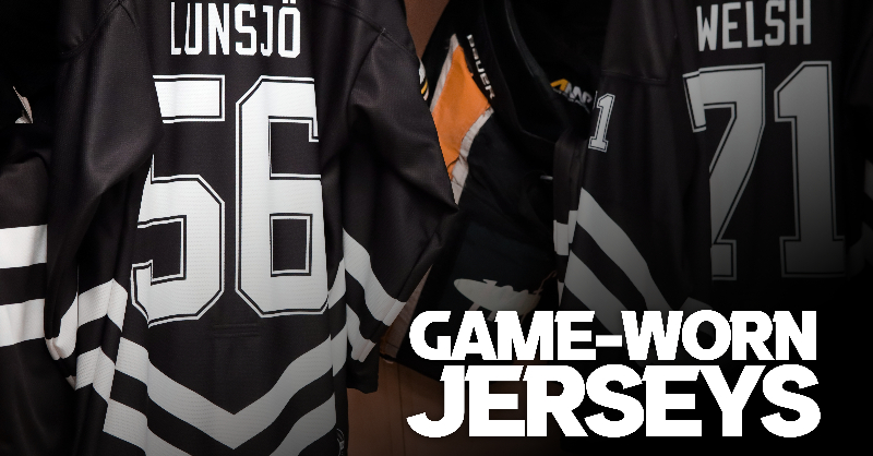 PanthersIHC's tweet photo. The Adam Johnson Memorial game-worn shirt raffle ends tonight at 10pm!💛 Check out the raffle below⬇️