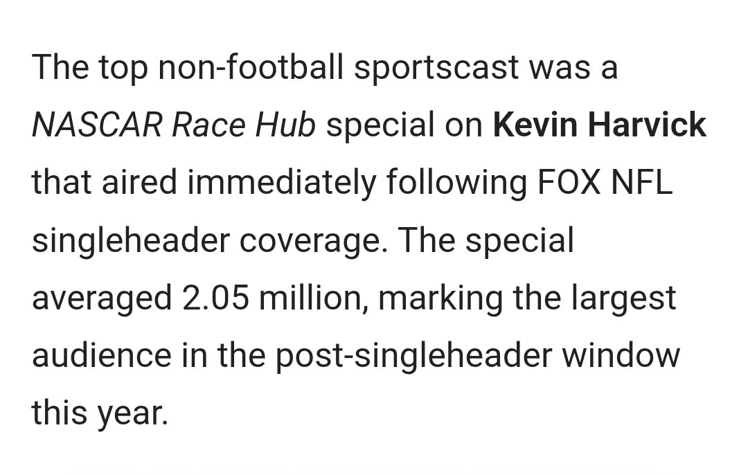 nascarman_rr's tweet image. Race Hub post-NFL on Sunday afternoon getting 2.05 million viewers is wild