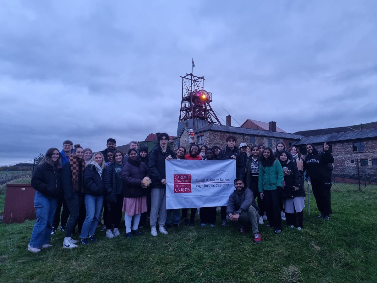 A great afternoon taking @cardiffbusiness MSc HRM and MSc IHRM students on a study trip to the Big Pit to learn about employment relations in the Welsh coal mining industry @JonathanPremin1 #publicvalue