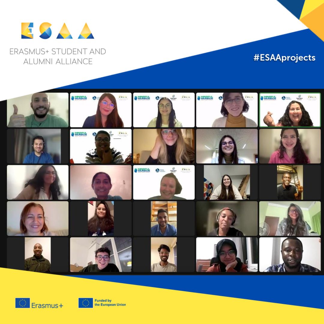 #ESAAProject Mindful Mundus: Empowering Erasmus Mundus Students' Wellbeing 👏

Dedicated to supporting the mental health and intercultural competence of Erasmus Mundus students from September 4th to October 14th. More info ➡️ bit.ly/40QuI2v