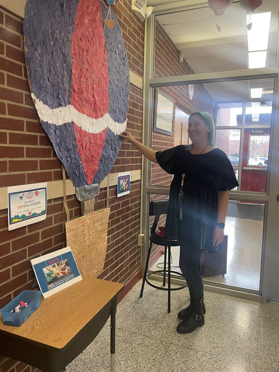 Team OTES is ALL IN!! This hot air balloon was created by every student that takes art with our awesome art teacher Mrs. Zanecchia!! Now the staff is adding some finishing touches! 🫶🏼#SpartanLegacy  #OceanStrong #SpartanSpirit  #bettertogether #collaboration
