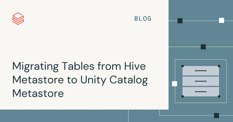 Take your Hive metastore tables to the next level 📈

This blog walks through how to seamlessly upgrade your Hive metastore to #UnityCatalog, the different methodologies, and biggest considerations 👇
bit.ly/49Fi2Qc