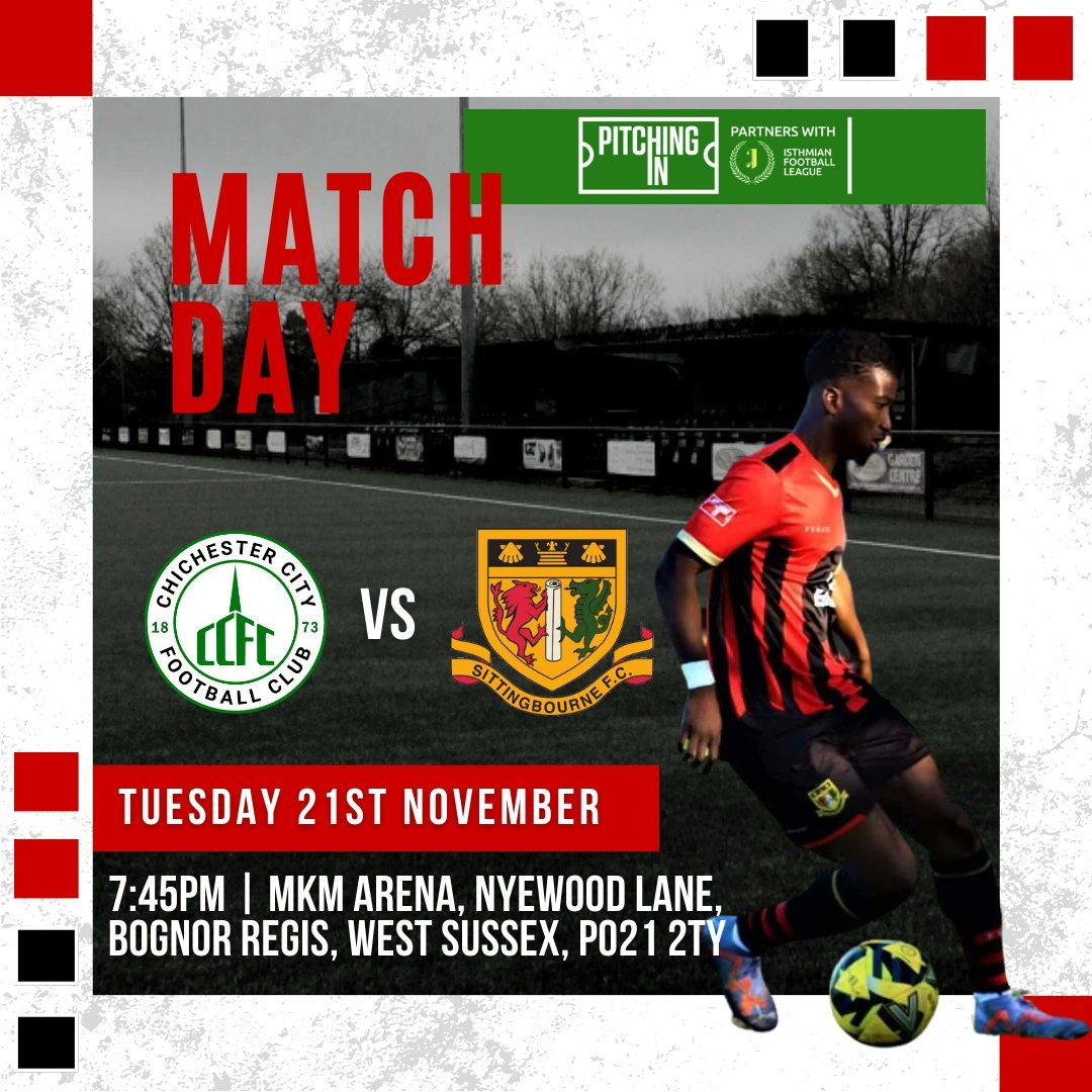 SittingbourneFC's tweet photo. A big good luck to the team playing tonight. 

A huge thank you to the supporters who are making the trip on this cold and damp Tuesday night to cheer on the team v Chichester City! 

We have some very exciting news coming tomorrow.....

Watch this space.... https://t.co/bVUdjJF2Mr