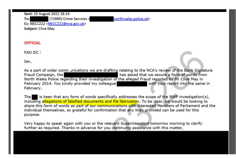 @jameshurley @BankSigForgeCam @Ian_Fraser @TransparencyTF @CommonsTreasury Lets hope so They closed down my investigsation in Feb 22 saying Police had investigated When told they hadn't investigated file falsification in Aug 22 they set about fabricating with the police emails to show they had investigated it ! @acdunbobbin