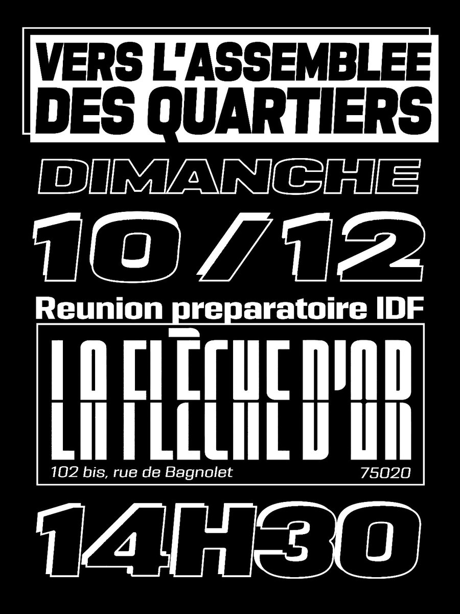 Parce que nous ne pouvons rester les bras croisés face à la déchéance programmée de nos quartiers ;
Vu que l'éparpillement des militants ne nous permet pas de peser sur le pouvoir politique ;
Vu la richesse de nos histoires diverses depuis des décennies ;
1/3