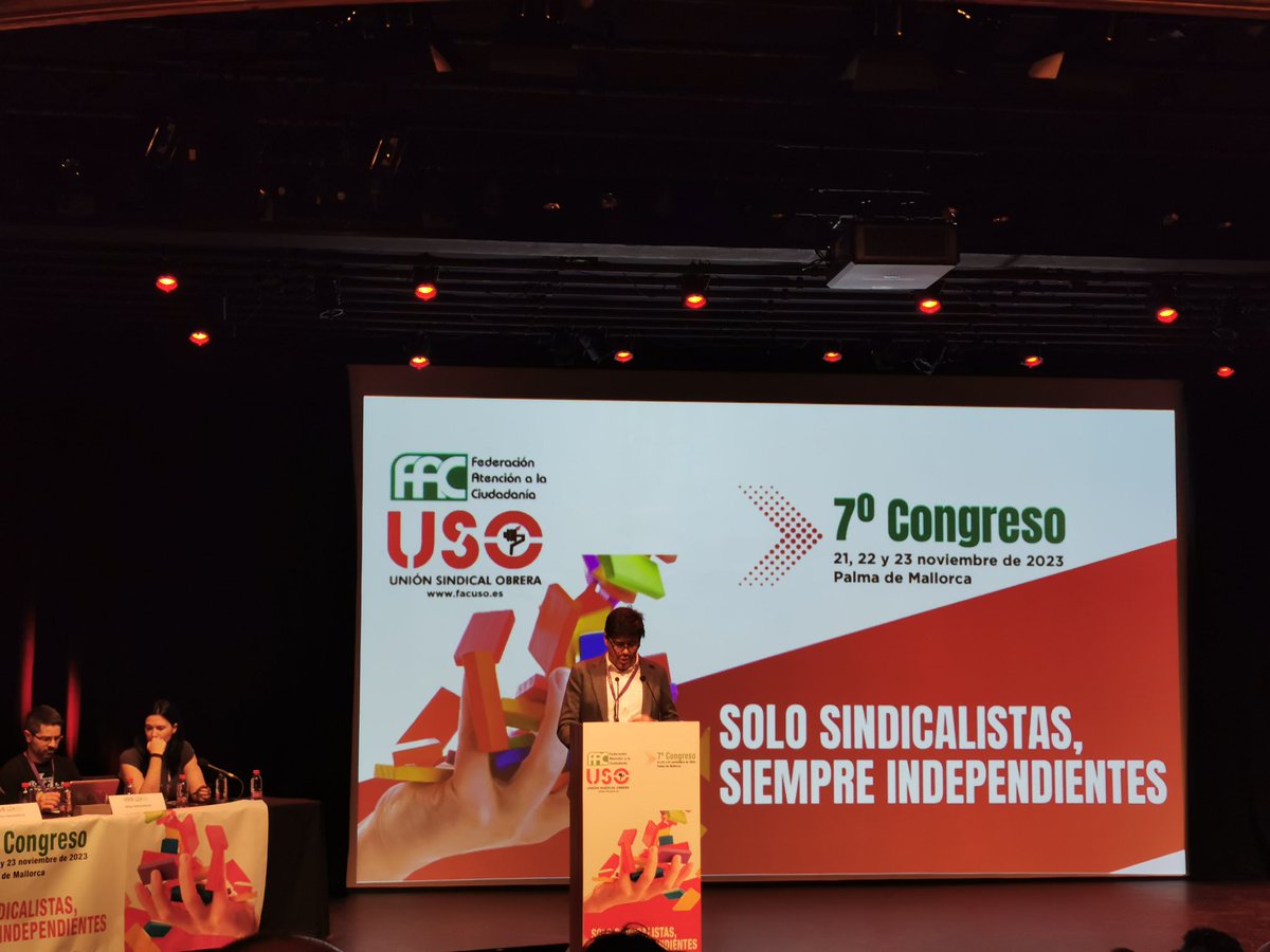 Joaquín Pérez, Secretario General de <a href="/SindicatoUSO/">Confederación USO</a> apuesta por un empleo público de calidad en la inauguración del 7° Congreso FAC-USO #SoloSindicalistas #SiempreIndependientes #USOConstruyendoFuturo