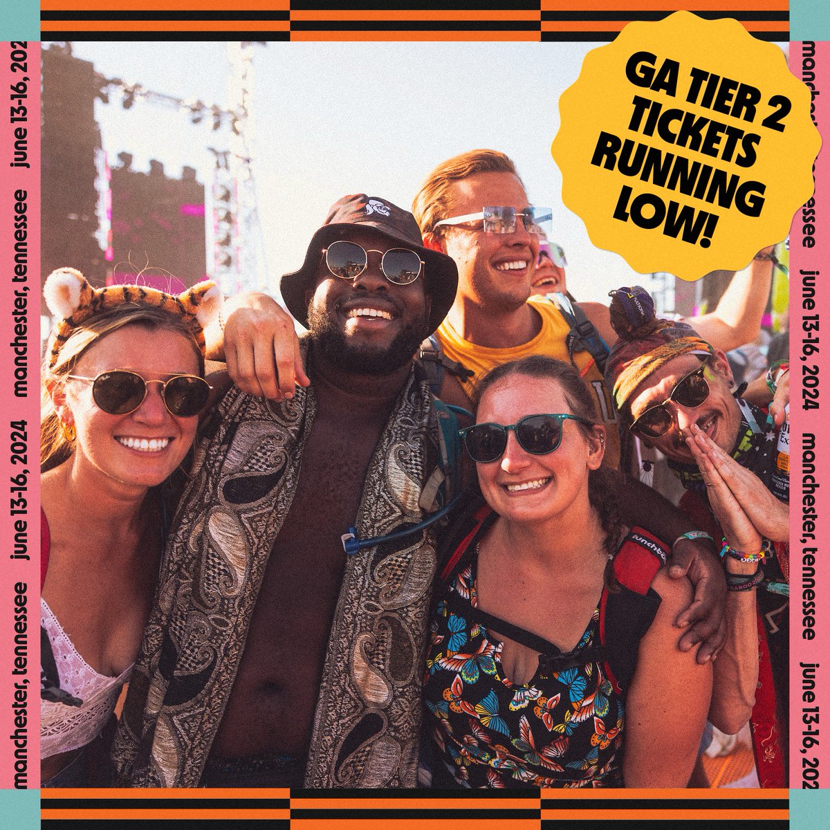 !!! y’all showed up like never before &amp; broke records for this year’s presale 🥹 THANK YOU

we’re going to be sold out of tier 2 GA in the next few days, so snag your spot for the lowest price while you still can! 👉 bonnaroo.com