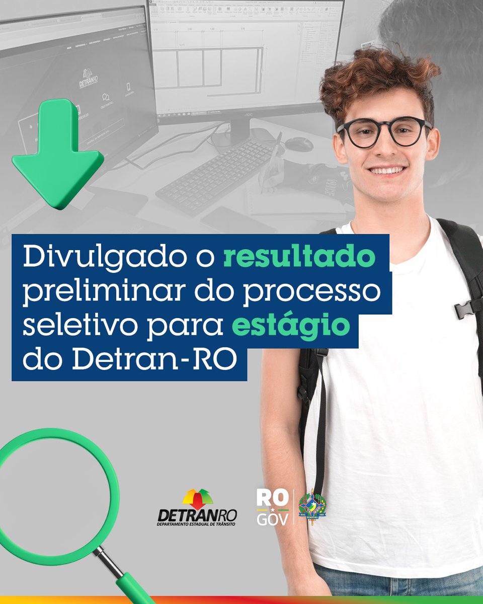 📷 Anúncio Importante! 📷

O resultado preliminar do processo seletivo para estagiários do Detran está disponível!
Confira aqui: tinyurl.com/2s3mt669

Parabéns aos selecionados! 📷

#DetranRO #Estagiarios #ResultadoPreliminar #Rondônia