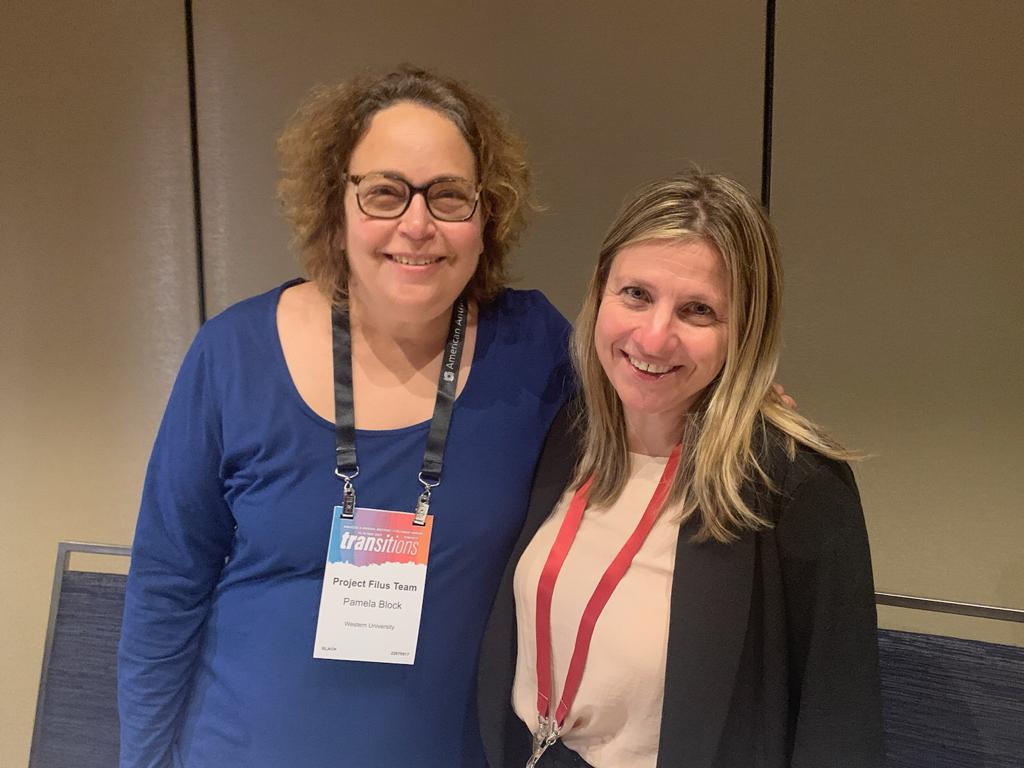WesternAnthro's tweet image. Another @WesternAnthro encounter at #AAACASCA2023--#WesternAnthroGrad Dr. Kinga Pozniak (PhD 2011) &amp;amp; Prof @pamela_block. They didn&apos;t overlap here, but have lots to talk about now as Kinga has shifted to research on parents’ experiences with healthcare services for their children.