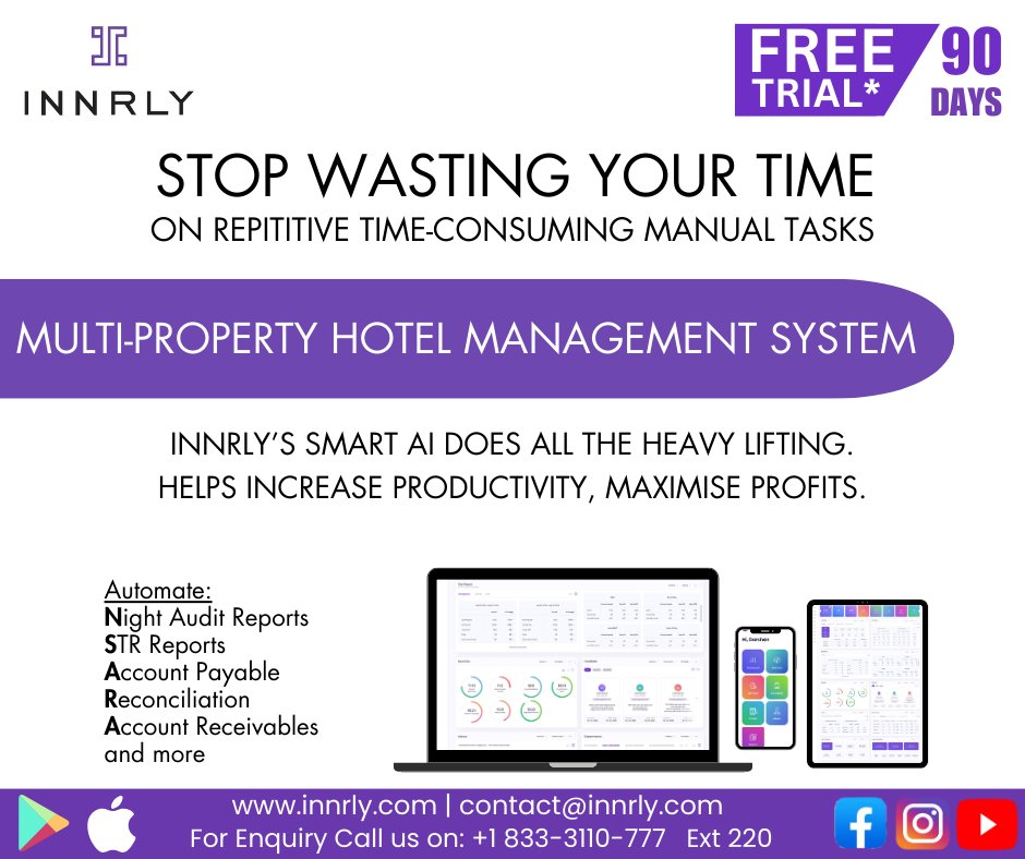 Innrlyy's tweet photo. Innrly is your ultimate partner in streamlining operations, reducing errors, and increasing profitability. 📊

📲 Visit our website and request a demo now!
https://t.co/YKcDg7HGhP

#HotelManagement #HospitalityTech #hotelier #cloudsoftware #reconciliation #nightaudit #Accounting https://t.co/HyBQfpKlk1