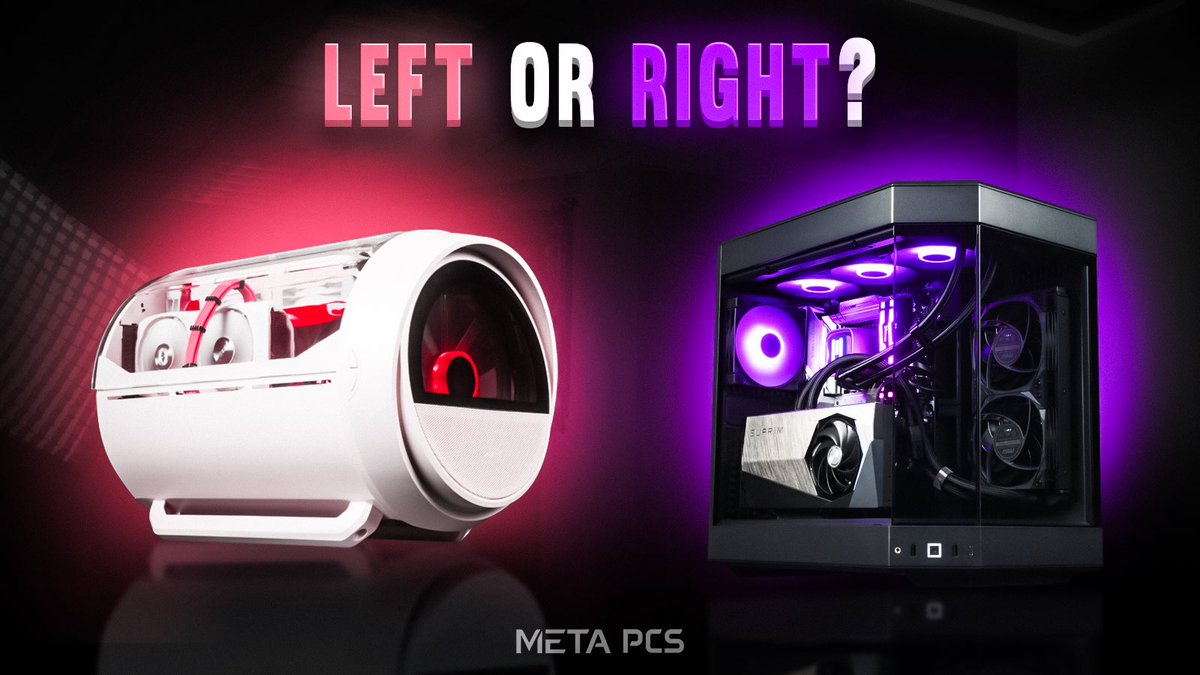 METAPCs's tweet photo. Left or Right? 🤔 Which PC are you choosing? https://t.co/4VfRHnwBzM