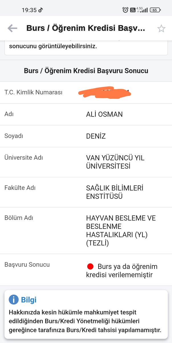 Eğitimde Fırsat Eşitliği bu mu? Gerekçenizi Allah'a havale ediyorum.