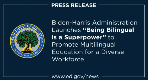 EllevationEd's tweet photo. Exciting news from @usedgov. Such an incredible win for our multilingual learners!
https://t.co/VpZRNUDevV https://t.co/XY8UJP77yV