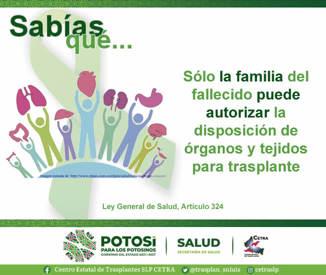 trasplan_snluis's tweet photo. Habrá consentimiento tácito del donante cuando no haya manifestado su negativa, siempre y cuando se obtenga también el consentimiento de cualquiera de las siguientes personas que esten presentes: cónyuge, concubino (a), descendientes, ascendientes, hermanos, adoptado o adoptante. https://t.co/rsUn3MbUwc
