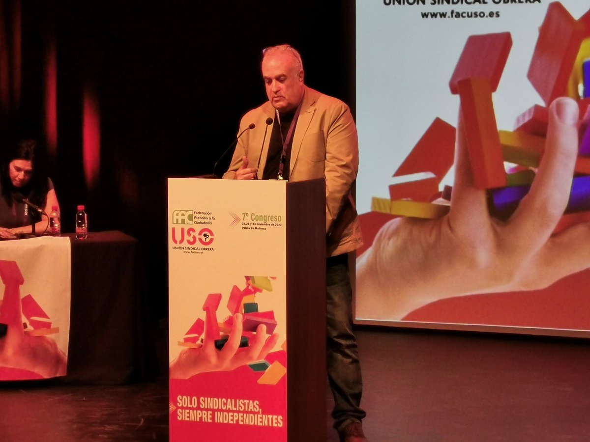 Basilio Febles, Secretario General de <a href="/ftspuso/">FTSP-USO</a> junto a FAC-USO en nuestro Congreso #SiempreIndependientes #SoloSindicalistas #USOConstruyendoFuturo <a href="/SindicatoUSO/">Confederación USO</a>