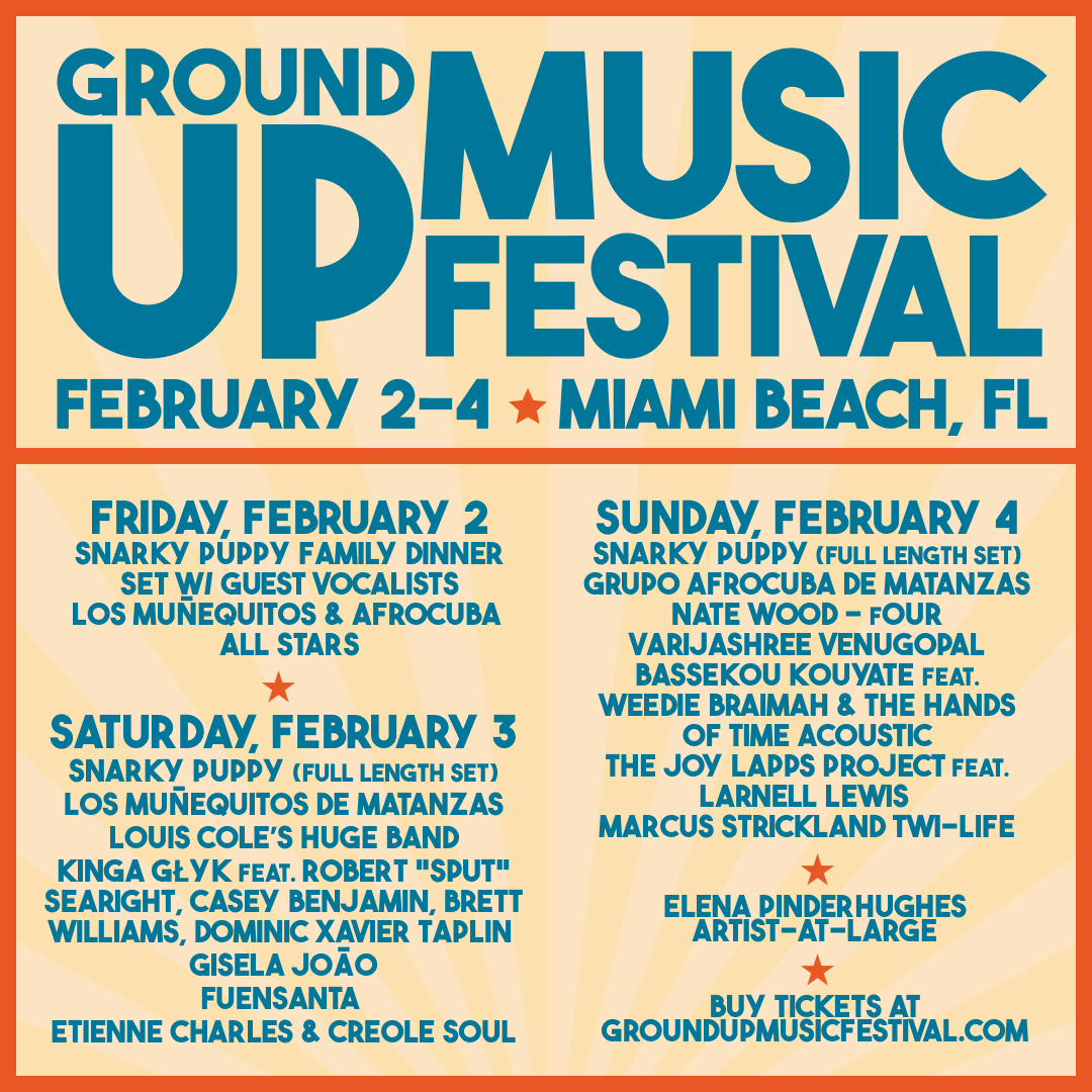 GroundUP Music Festival (@groundupfest) on Twitter photo DAILY LINEUPS ARE HERE! π·βοΈ Which days will we see you at GroundUP Fest? 
There are just a couple months left until we're all jamming together in Miami Beach and we canβt wait π§‘  
Get your tickets at groundupmusicfestival.com DAILY LINEUPS ARE HERE! π·βοΈ Which days will we see you at GroundUP Fest? 
There are just a couple months left until we're all jamming together in Miami Beach and we canβt wait π§‘  
Get your tickets at groundupmusicfestival.com