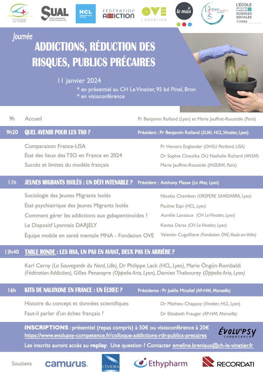 🎙 🎙 🎙 𝗖𝗼𝗹𝗹𝗼𝗾𝘂𝗲 𝗲𝘅𝗰𝗲𝗽𝘁𝗶𝗼𝗻𝗻𝗲𝗹 #SUAL <a href="/EHESS_fr/">EHESS</a>  𝗹𝗲 𝟭𝟭 𝗷𝗮𝗻𝘃𝗶𝗲𝗿 𝟮𝟬𝟮𝟰 𝗲𝗻 𝗳𝗼𝗿𝗺𝗮𝘁 𝗵𝘆𝗯𝗿𝗶𝗱𝗲 (𝗟𝘆𝗼𝗻 𝗲𝘁 𝘃𝗶𝘀𝗶𝗼).

👉 Réductions des Risques et Publics Précaires

Inscrivez-vous vite

sual.fr/post/colloque-…