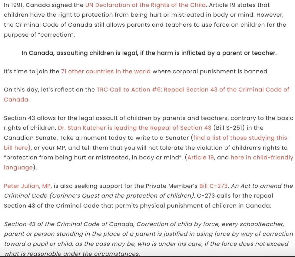 fryed's tweet photo. Yesterday was #nationalchildday in Canada. This is the perfect time to stand up for children who cannot stand up for themselves. Support the repeal of legalized assault on children in Canada.
https://t.co/vUs1iKfb8u
@StanKutcher #childrights #repeal43 #calltoaction6 https://t.co/xw6xJeRblH
