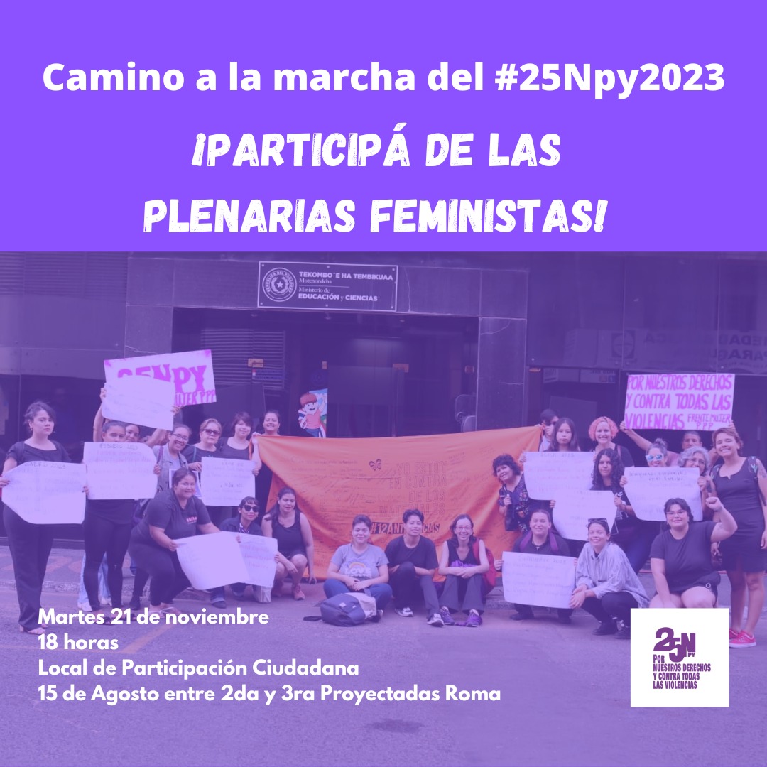 paromujerespy's tweet photo. Hoy nos juntamos para organizar nuestra Marcha #25NPy2023 #PorNuestrosDerechos y #ContraTodasLasViolencias
Nos vemos a las 18 horas para definir los últimos detalles 💜
¡Juntas somos más fuertes! https://t.co/NvWxgW0NwU
