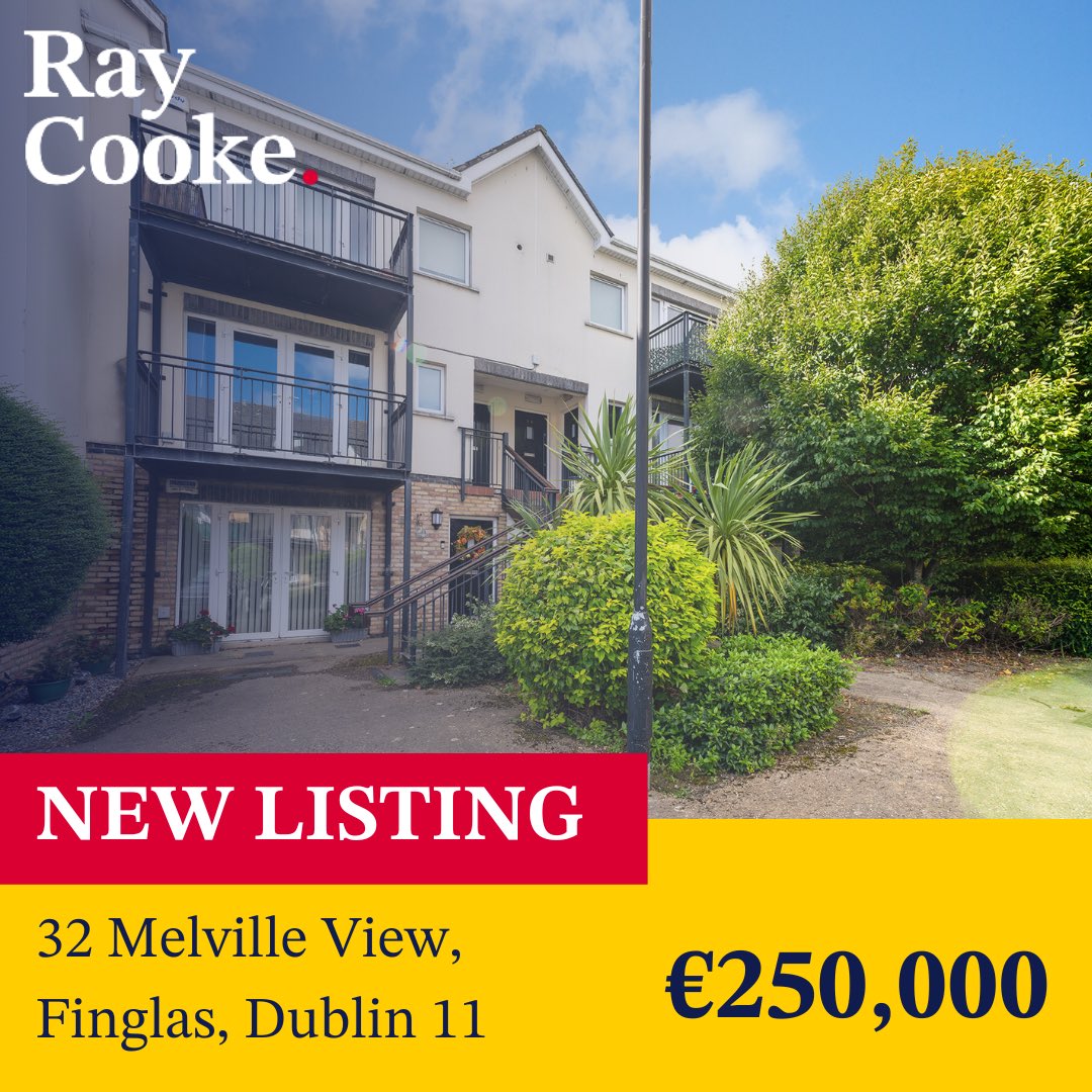 🏡 NEW LISTING - 32 Melville View, Finglas, Dublin 11

This is a 2 bed 2 bath apartment
💶 Guided at €250,000 

For more information or to arrange a viewing contact our office directly at 📲 01 541 1455 

#raycookeauctioneers #raycookenorthside #raycookefinglas #dublin11