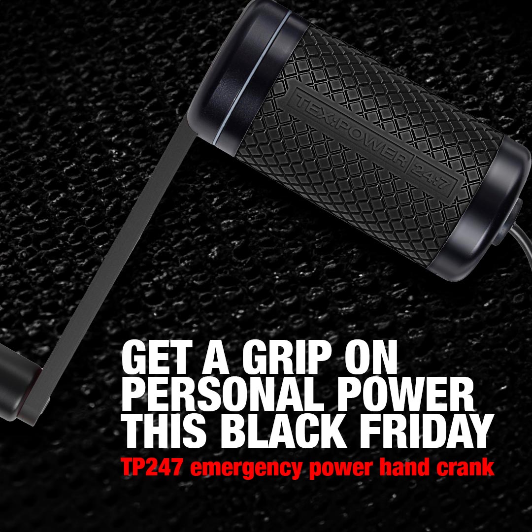 texpower247's tweet photo. When you run out of power, be that on your way home or climbing Mt Everest, the TP247 emergency hand crank, will be there for you. Charge a flat phone and make an emergency call in 2.5 minutes, just by turning the handle. This black Friday turn despair into hope with a TP247. https://t.co/zETCtI1wDK